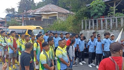 Tiba di Ngada, PS Malaka U-17 Disambut IKABEM dengan Tarian Bidu